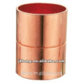 J9001 copper pipe fitting coupling with rolled stop CxC for refrigerator and air conditioning